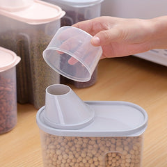 Transparent Plastic Rice Bucket Food Storage Jars