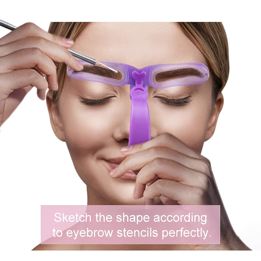 8 in 1 Eyebrow Shaping Template Set for Perfectly Defined Eyebrows