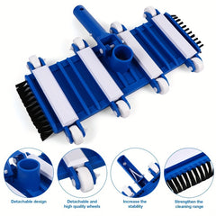 Weighted Pool Vacuum Head with Side Brushes for Swimming Pool or Hot Tub