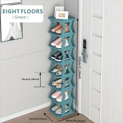 1pc Folding Shoe Rack Stackable Layer Cabinet for Bedroom Living Room Bathroom