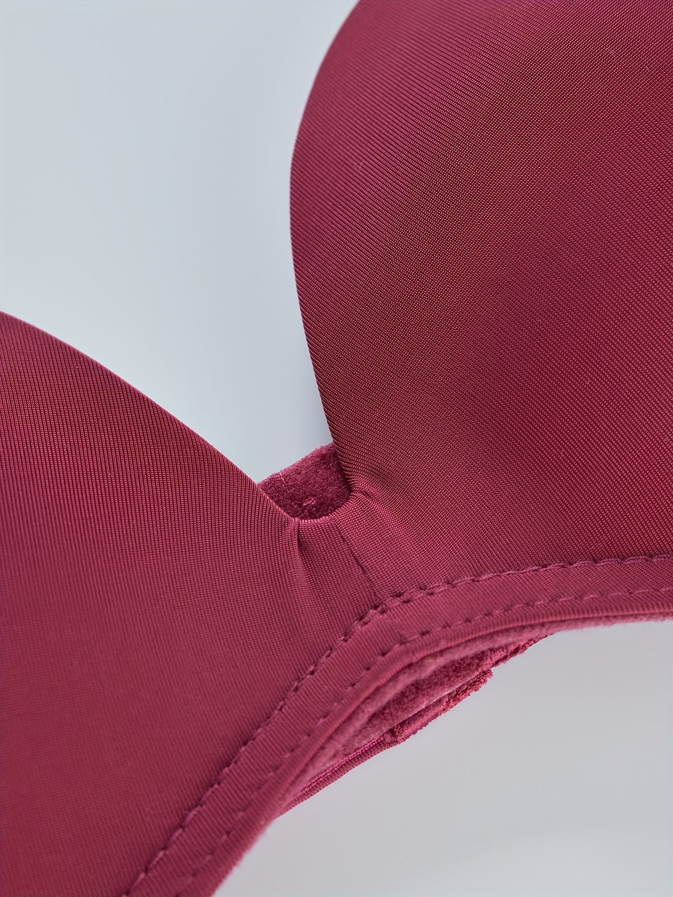 3pcs Solid T-Shirt Bras Comfy & Breathable Push-Up Bra Women's Lingerie