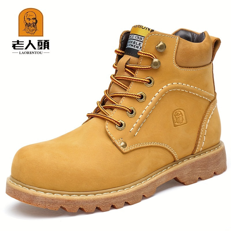Men's Lace Up Service Combat Boots Rugged Style Army Shoes