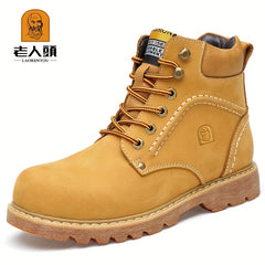 Men's Lace Up Service Combat Boots Rugged Style Army Shoes