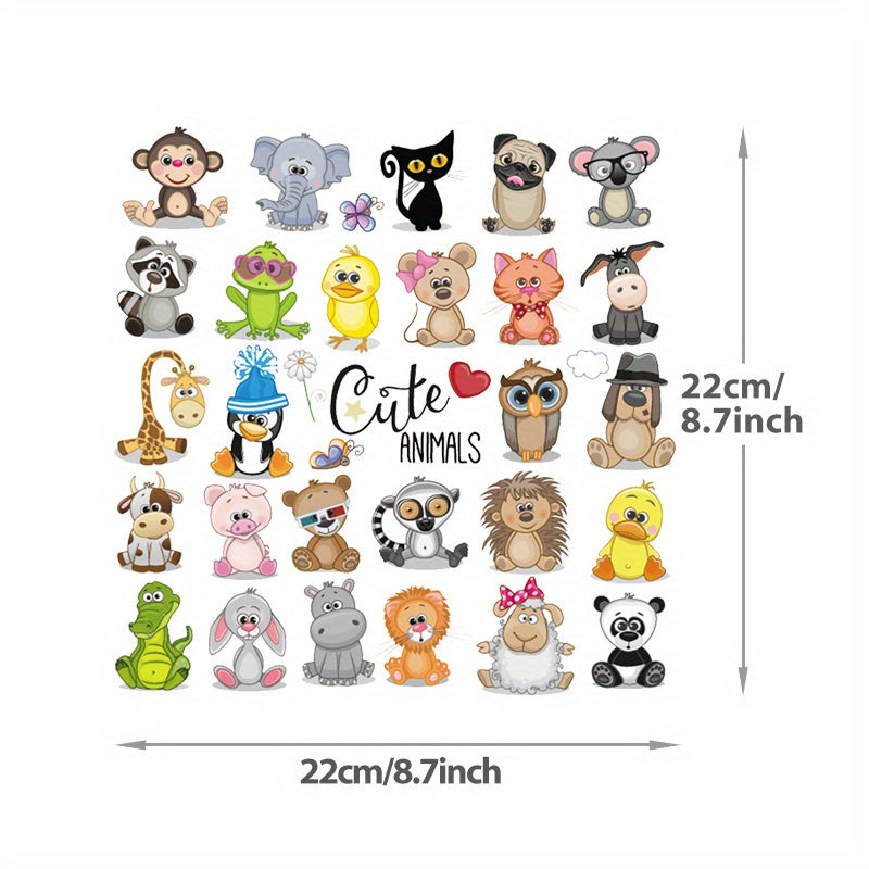 Animal Patches Set Iron on Transfers for Baby Shirt Hat