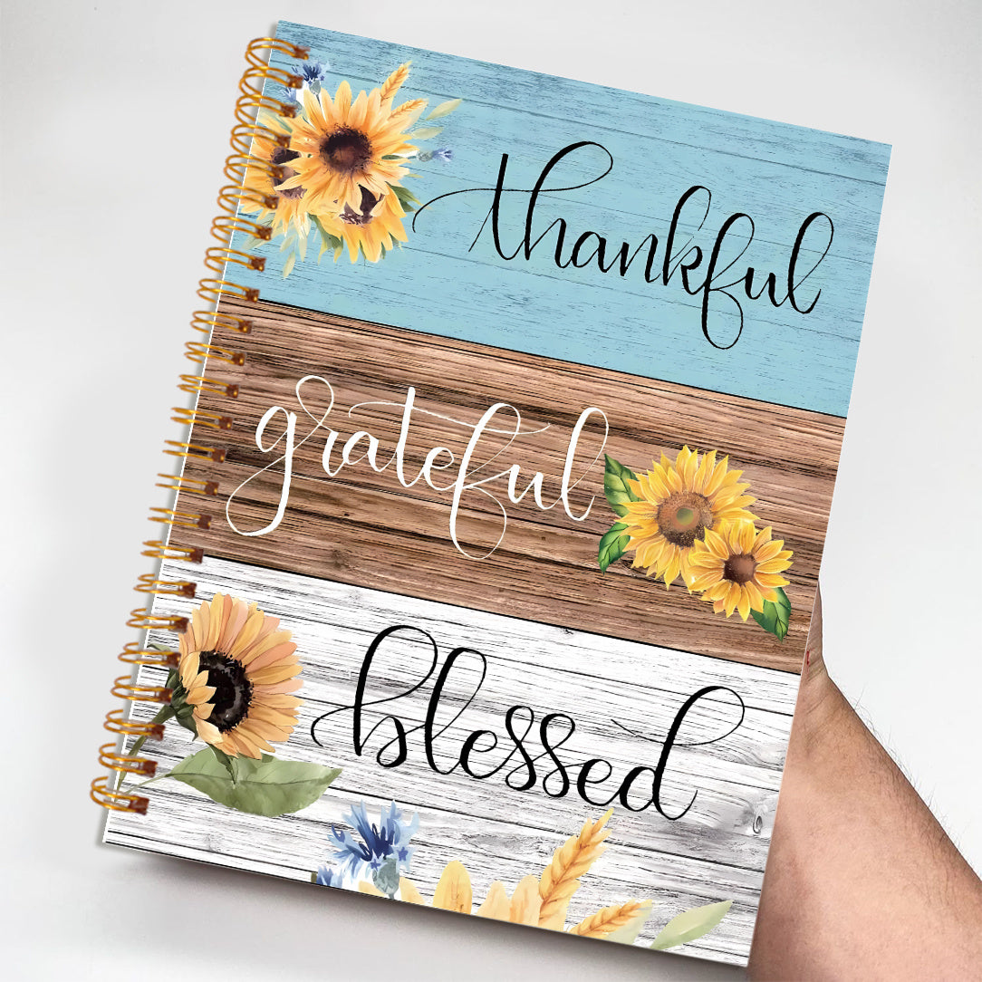 Thankful Sunflower & Bible Verse Notebook 5x8 Writing Journal