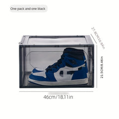 Transparent Shoe Box Plastic Magnetic Door Acrylic Dustproof Shoes Storage