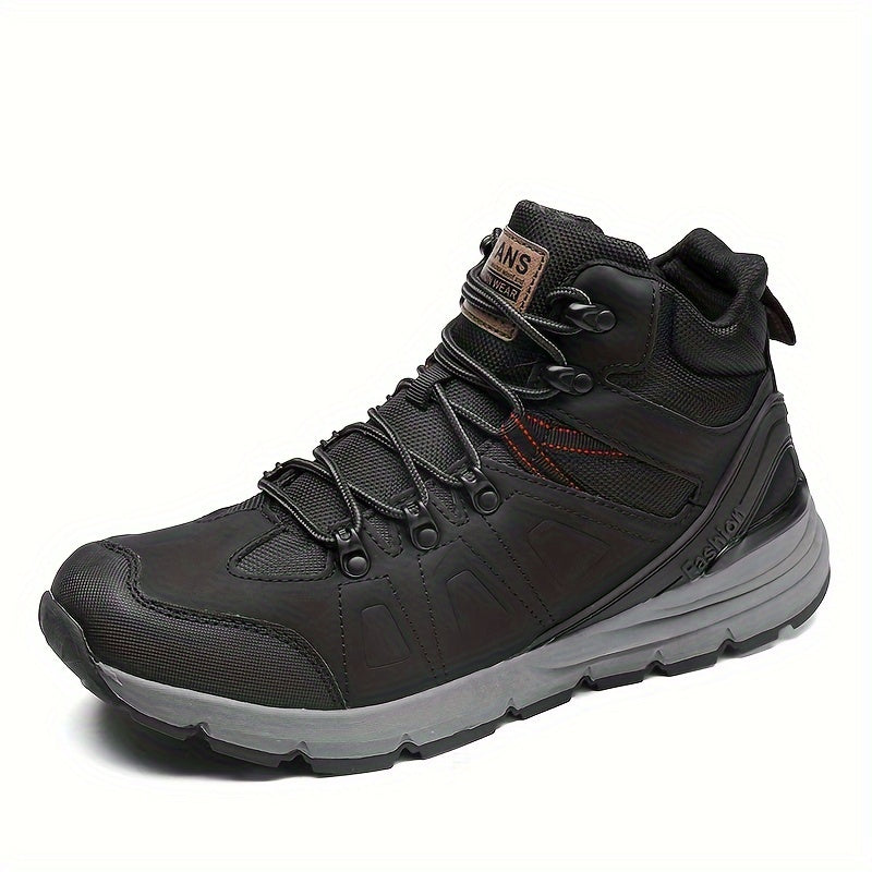 Men's High Top Hiking Boots Comfy Non Slip Lace Up Durable Shoes