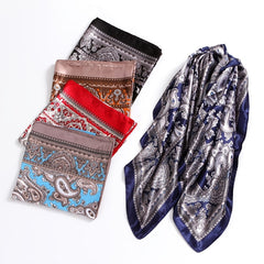 Vintage Silk Waist Fruit Print Bandana