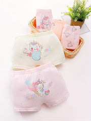 5pcs Kids Cartoon Panties Girls Underwear Cotton Boxer Briefs