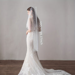 Pearl Inlaid Veil & Headband Bridal Headwear