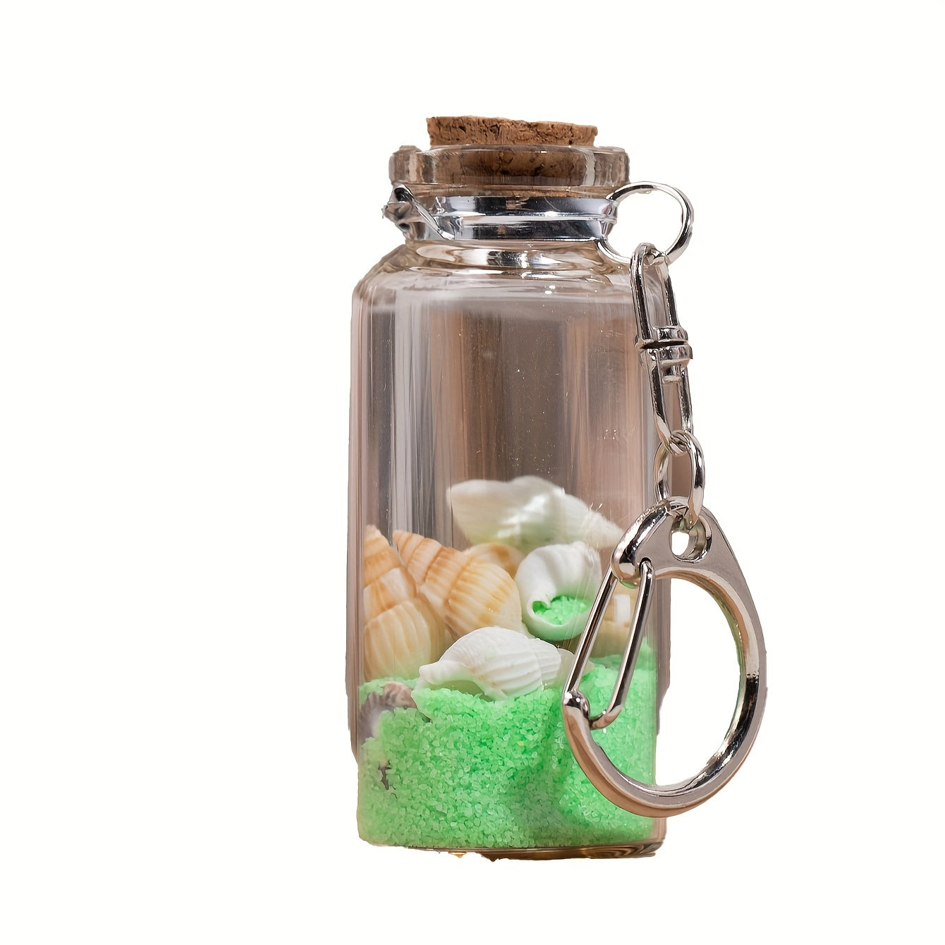 Colorful Sand Glass Wishing Bottle Keychain Keyring Charm Pendant