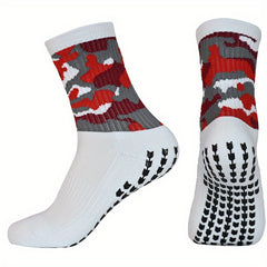 Non slip Mid Calf Socks For Football Soccer Crew Athletic Socks
