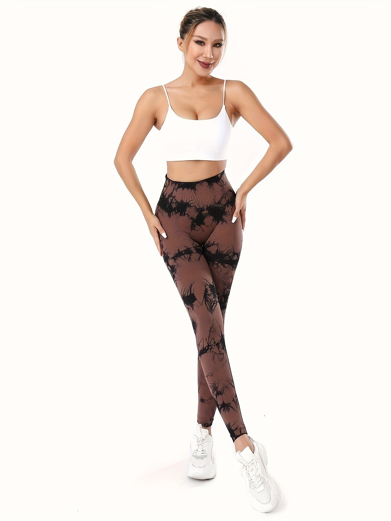 Tie Dye Yoga Workout Pants Stretch Leggings Women's Activewear
