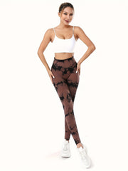 Tie Dye Yoga Workout Pants Stretch Leggings Women's Activewear