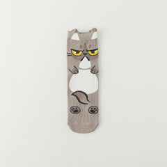 5 Pairs Cat Print Socks Lightweight Women's Stockings & Hosiery
