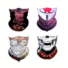4pcs Camo Face Cover Multifunctional Breathable Scarf Sports Cycling Motocycle
