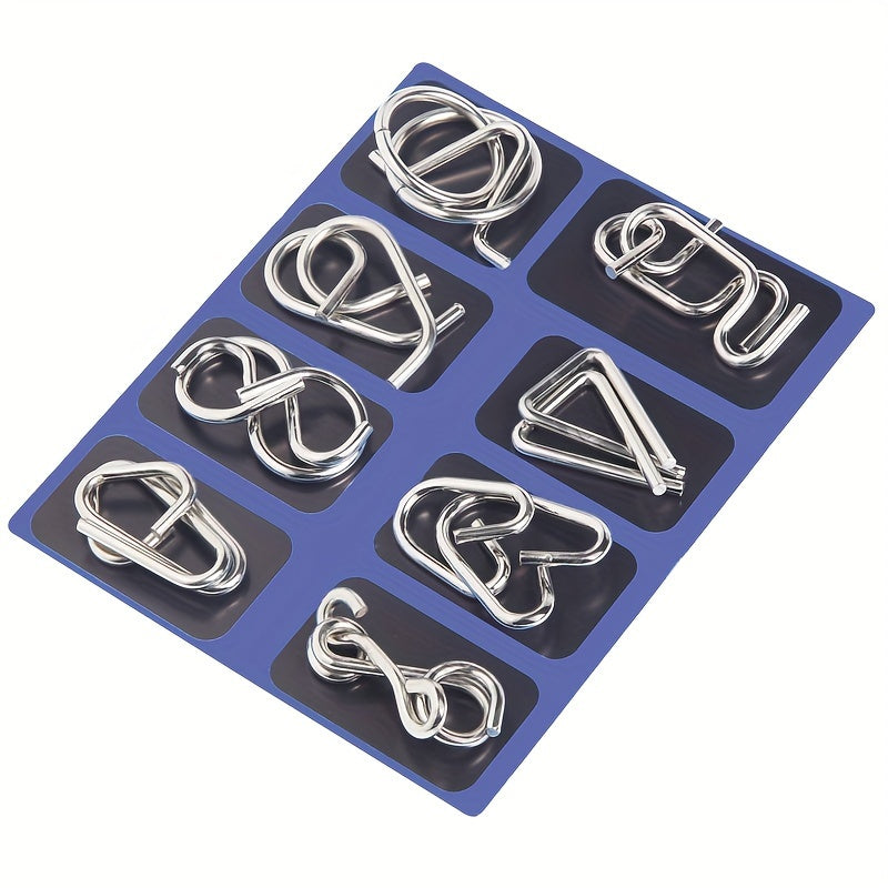 16pcs Metal Wire Puzzle Unlocking Interlocking Game Magic Toy