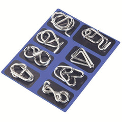 16pcs Metal Wire Puzzle Unlocking Interlocking Game Magic Toy