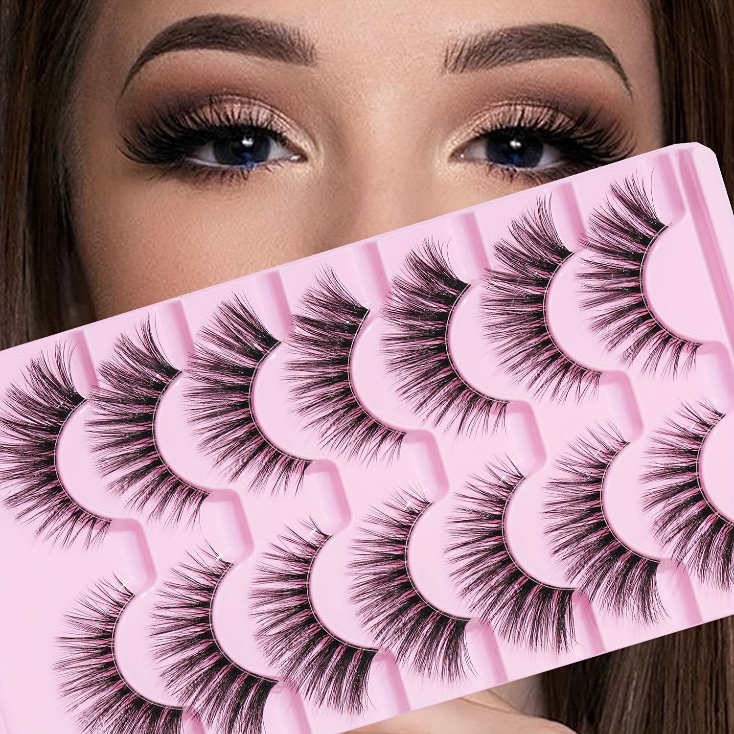 7 Pairs Clear Band Lash Extension for Makeup