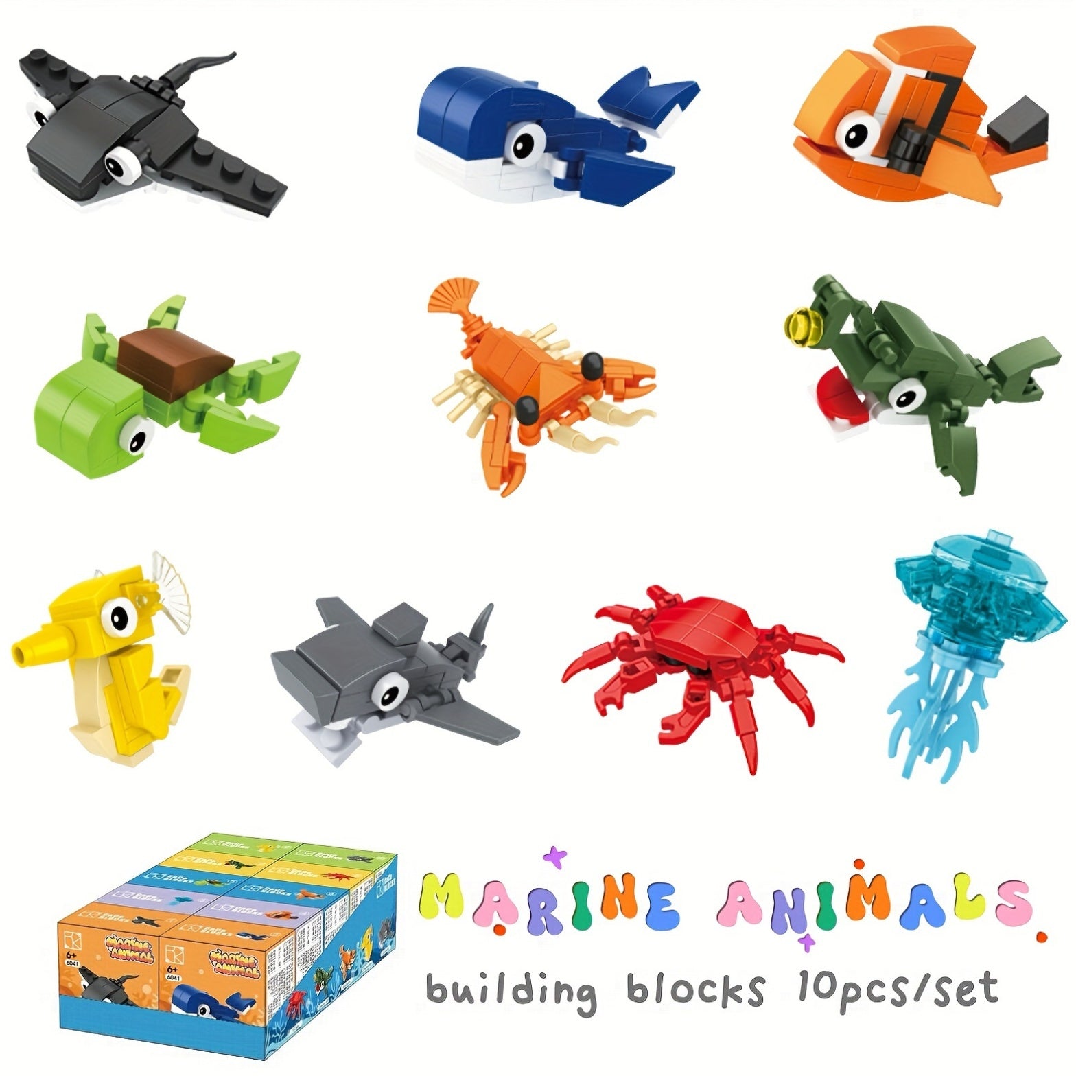 Educational Marine Animal Building Set for Kids