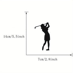 Women Golf Silhouette Car Sticker Waterproof Window Car Decals