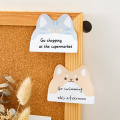 45-Sheet Cartoon Animal Sticky Notes Pack for Students
