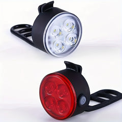 USB Rechargeable Bike Lights Set Waterproof LED Flashlight for Bicycle Cycling