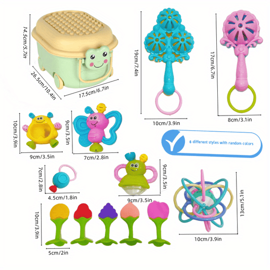 Baby Teething Toys Hand Rattles Teether Boys Girls Grasping Training