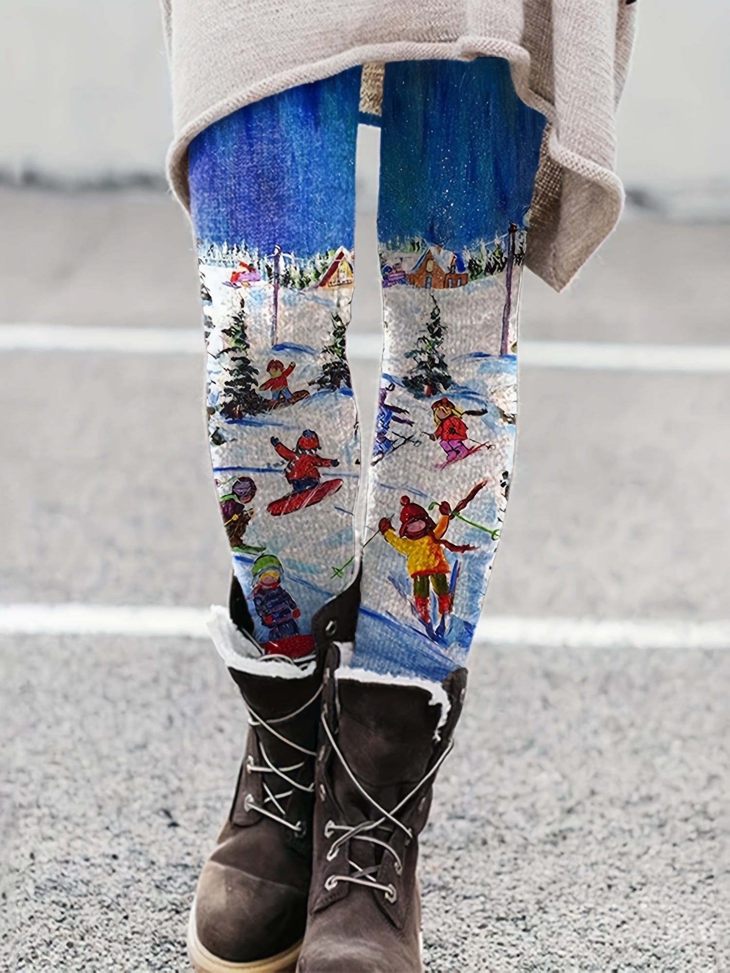 Painting Print High Rise Leggings