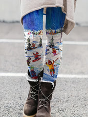 Painting Print High Rise Leggings