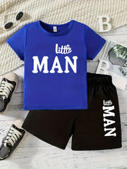 Boy's LITTLE MAN 2pc T-shirt & Shorts Set