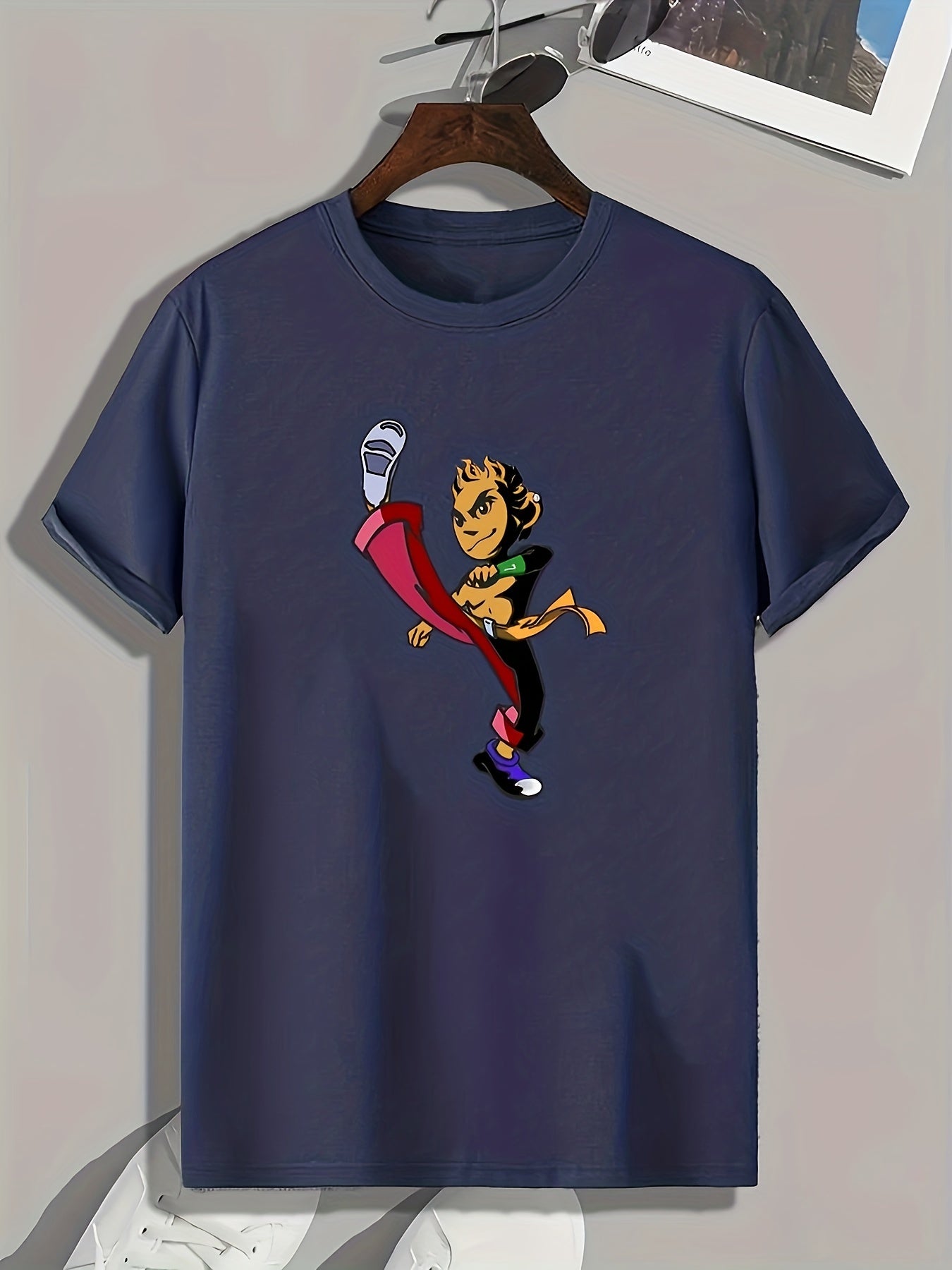 Kung Fu Boy Graphic Printed Tee for Men