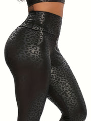 Leopard Print Yoga Pants High Waist Workout Leggings