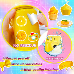 50pcs Cream Yellow VSCO Girl Stickers for Water Bottles Phones Laptops Notebooks