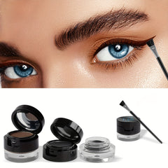 2-in-1 Eyebrow Powder & Eyeliner Set, Waterproof & Durable, Brown