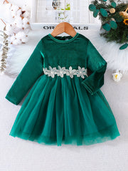 Baby Girls Floral Pattern Casual Dress