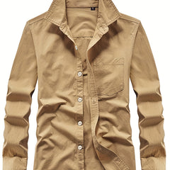 Men's Casual Long Sleeve Button Up Shirt