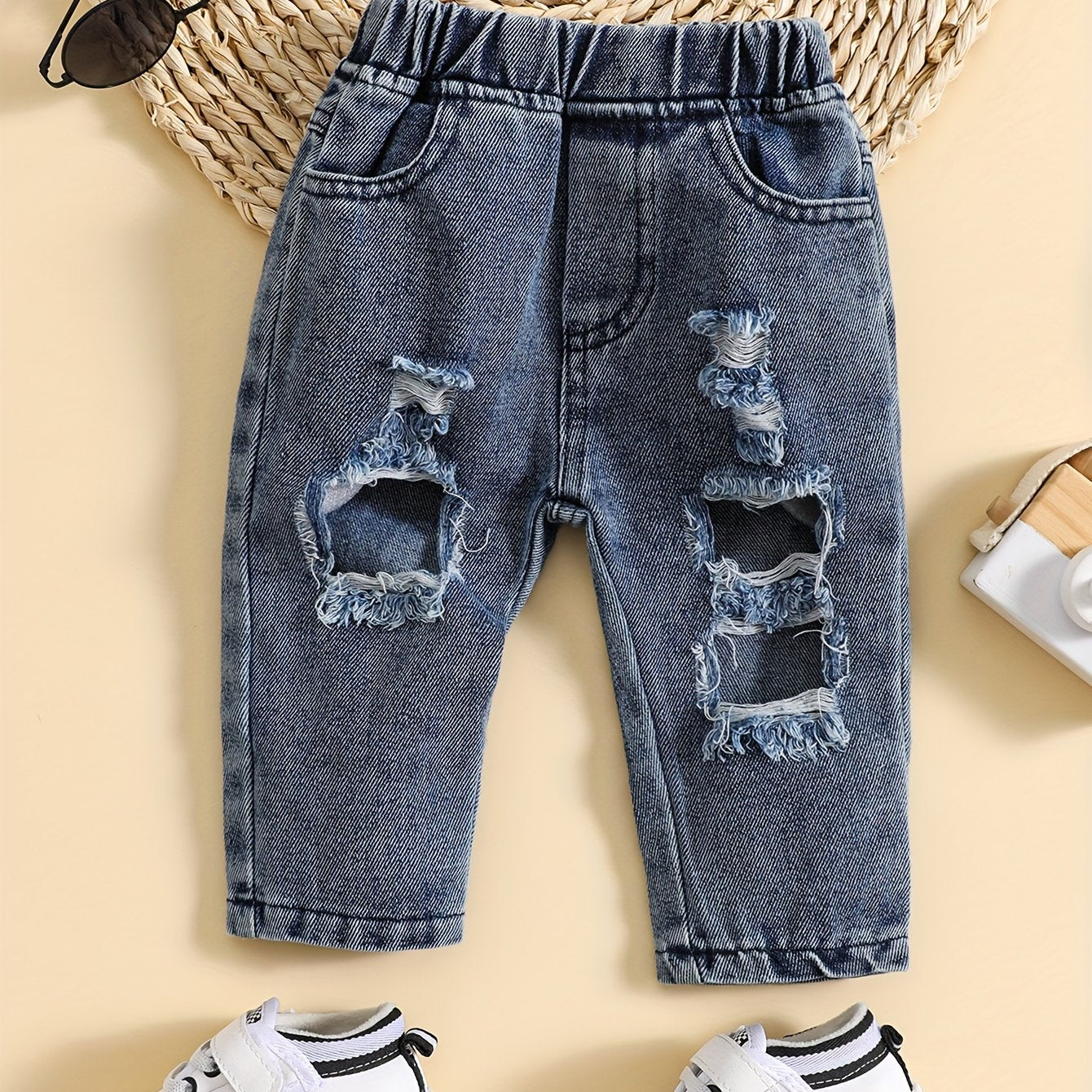 Boys Summer Casual Ripped Jeans Toddler Baby Denim Pants
