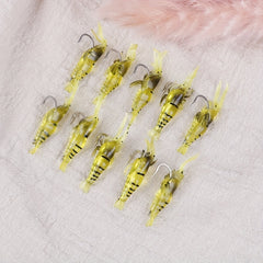 10pcs Realistic Soft Shrimp Hook Artificial Soft Lure Fishing Tackle