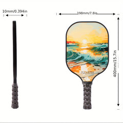 2pcs Fiberglass Pickleball Rackets & Balls Set for Competitive Sports