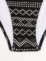 Geo Print Strappy Bikini Set