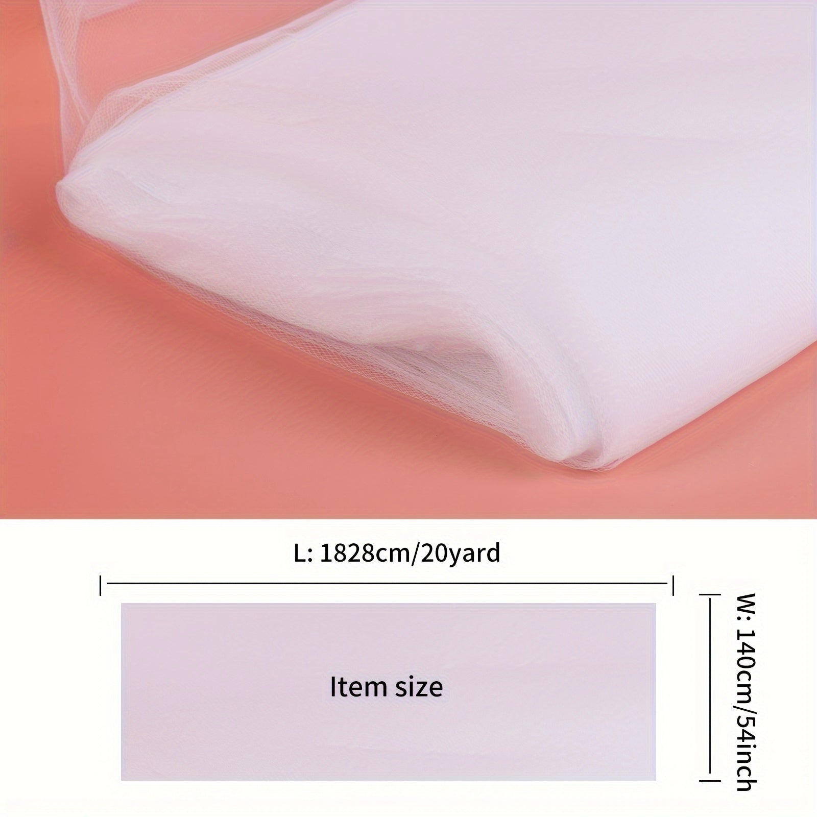 1pc 54 20 Yards Tulle Roll Polyester Fabric for Wedding Room DIY Gift Decoration