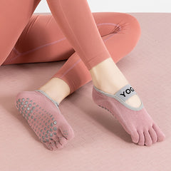 Women's Five Toe Yoga Socks Non-slip Pilates Fitness Socks