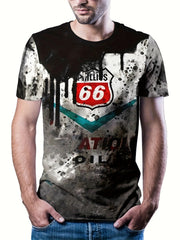 3D Print Men's Tee Shirt Street Style Round Neck Casual Summer Top