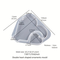 Diy Drip Resin Plaster Love Hanging Photo Frame Silicone Mold