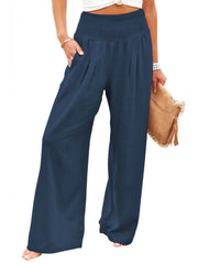 Wide Leg Pants High Waist Casual Loose Straight Fit Comfy Spring & Summer Pants