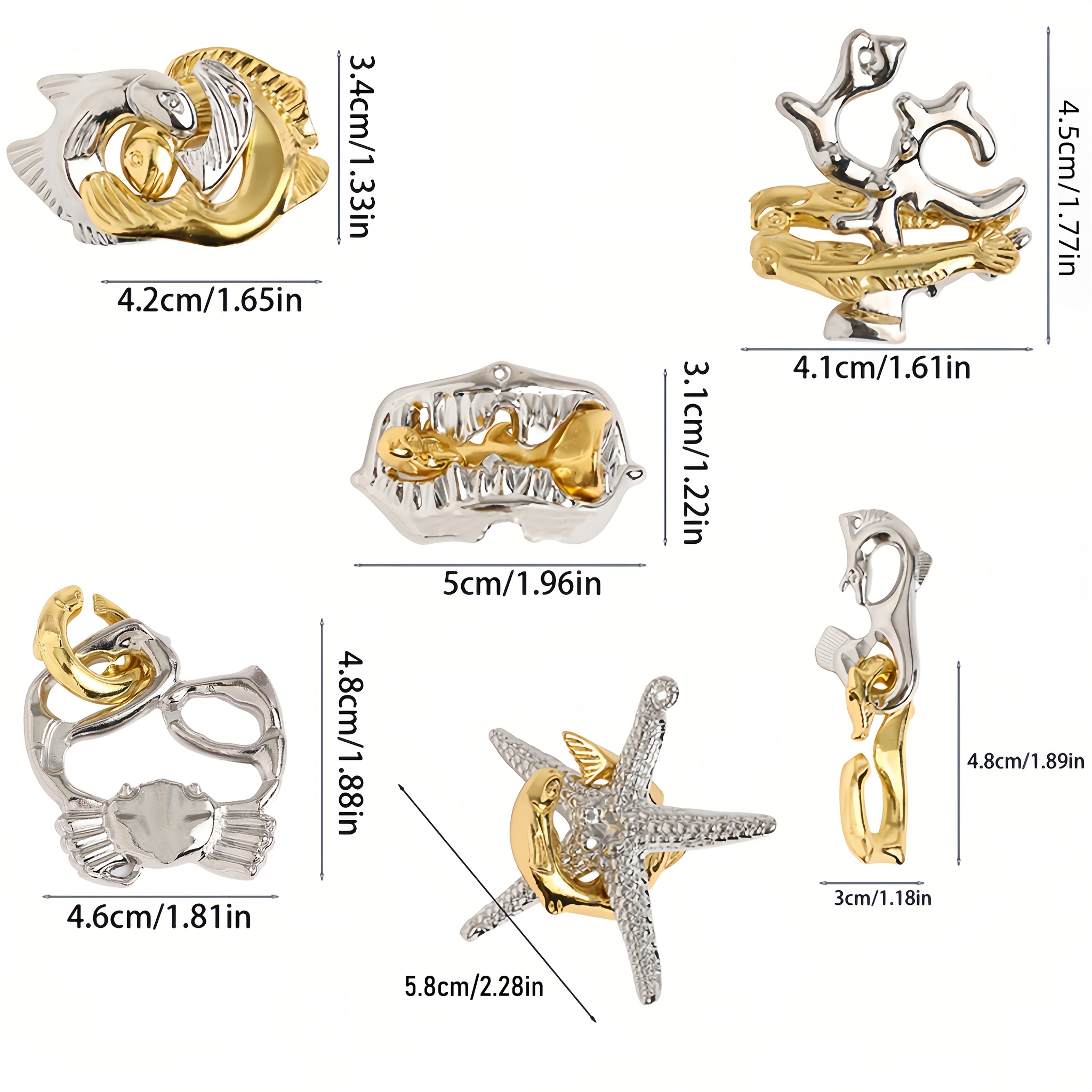 MMIDE Metal Brain Teaser Puzzle Interlocking Rings Game