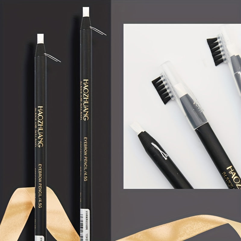 Waterproof Eyebrow Pencil with Tattoo Frame and Brush