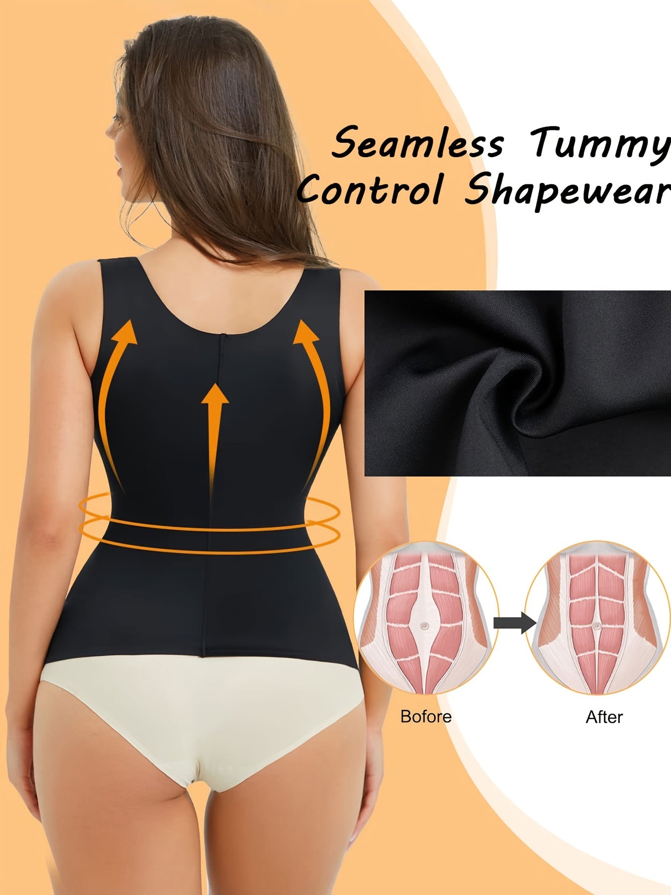 Tummy Control Waist Shaping Tank Top Sleeveless Shapewear