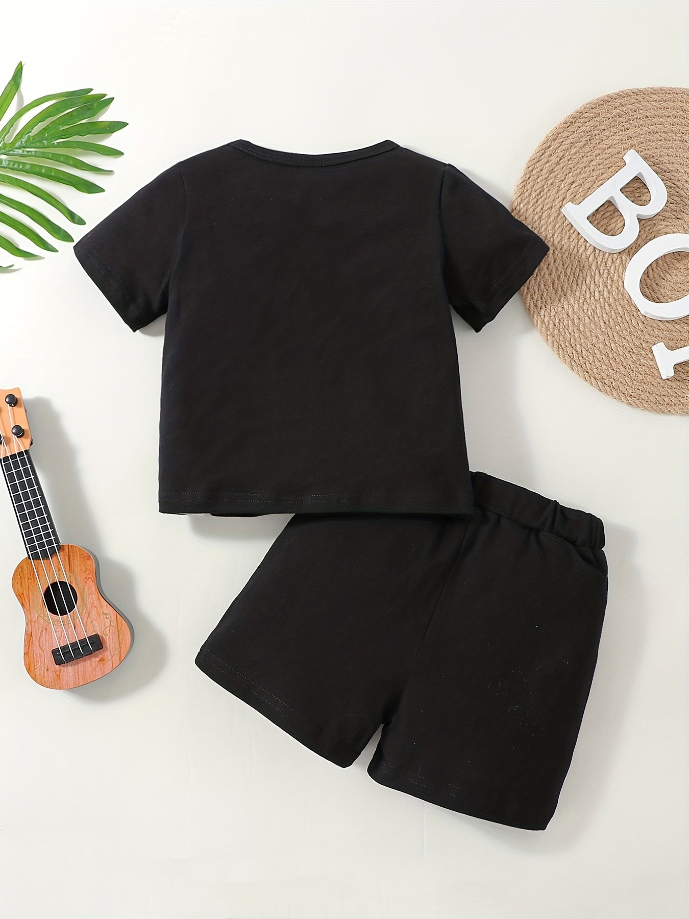 2pcs Baby Boys Casual Mama's Boy T shirt & Shorts Set Clothes
